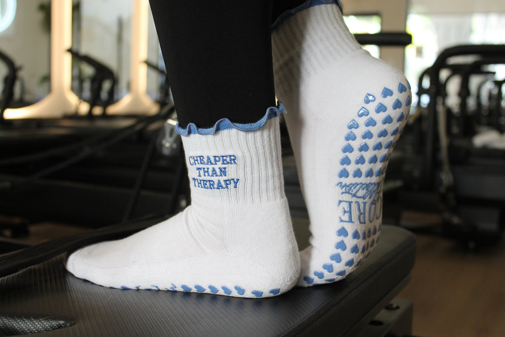 “Cheaper Than Therapy” Grip Sock