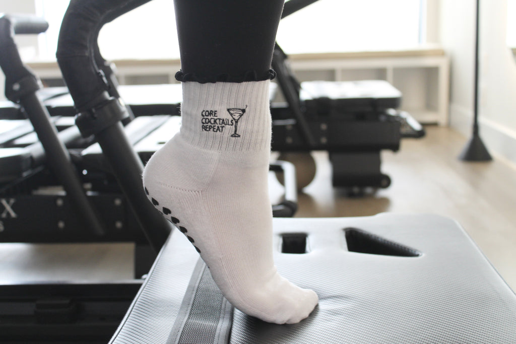 “Core, Cocktails, Repeat” Grip Sock
